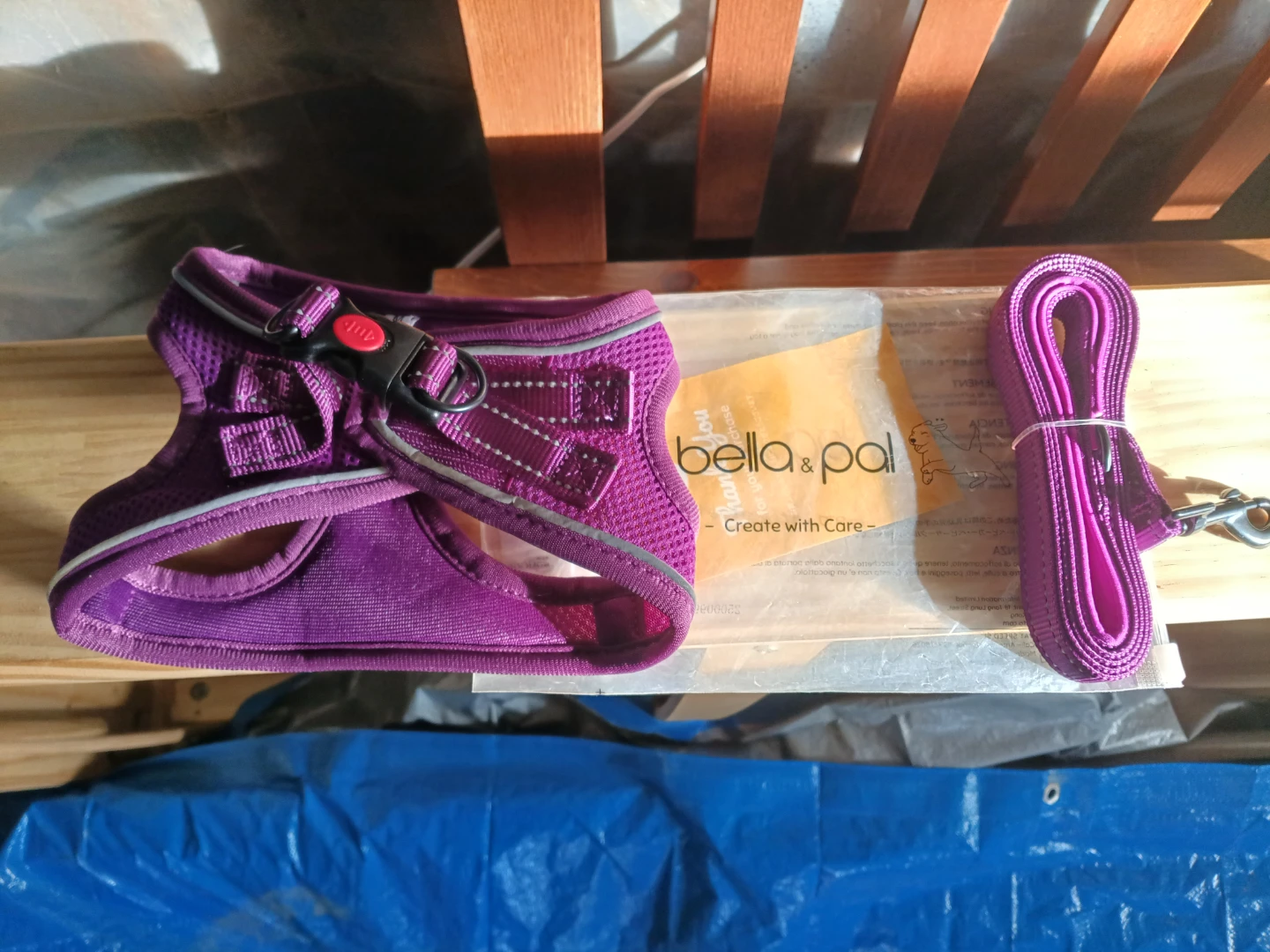 Bella & Pal Dog Harness and Leash Set - Purple - photo 2