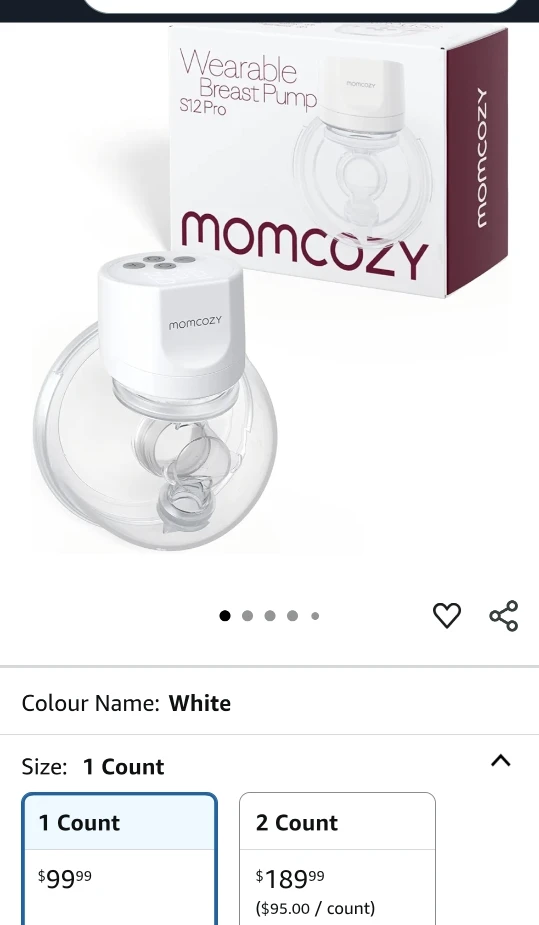NEW SEALED Momcozy S12 Pro Wearable Single Breast Pump - photo 2