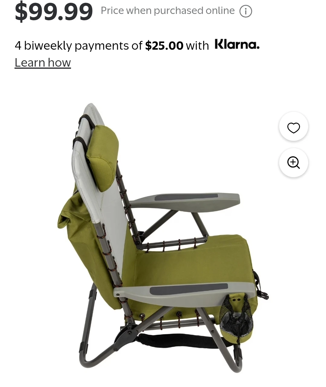 CAMP-GO! GR529R Folding Camping Chair with Cooler Bag - photo 2