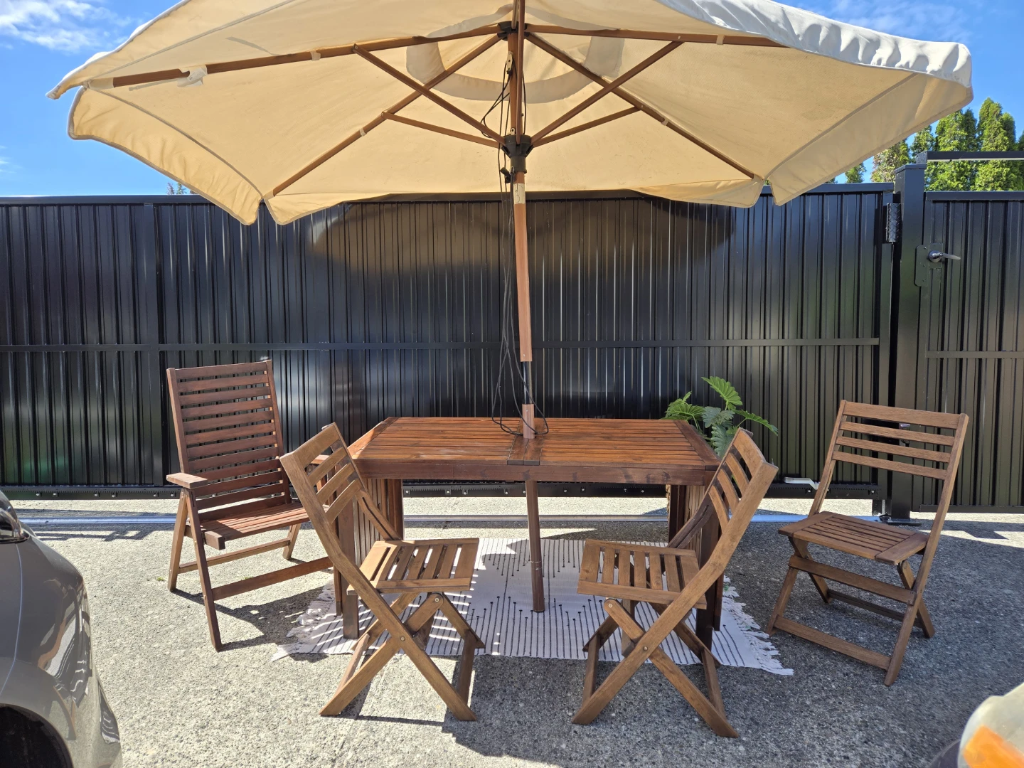 Newly refinished outdoor patio set ikea applaro