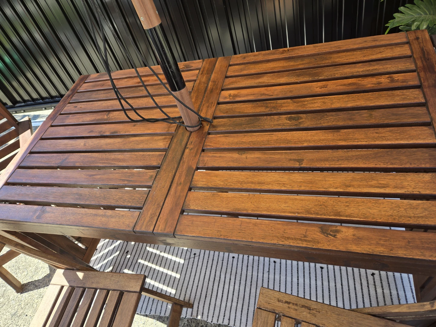Newly refinished outdoor patio set ikea applaro - photo 3