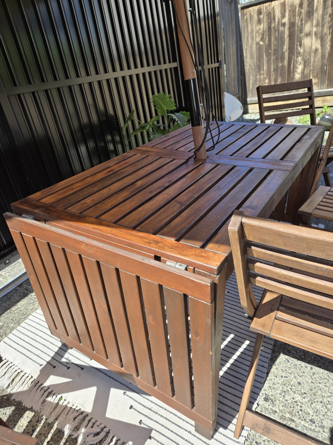 Newly refinished outdoor patio set ikea applaro - photo 5