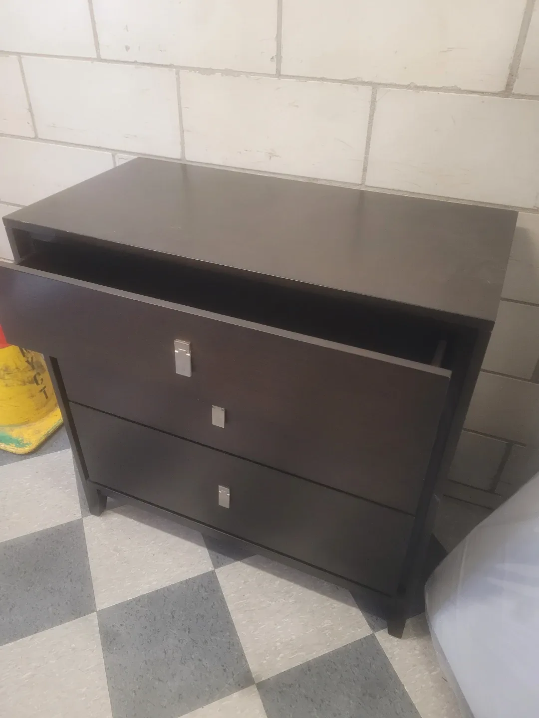 Dark Brown 3-Drawer Dresser - photo 3