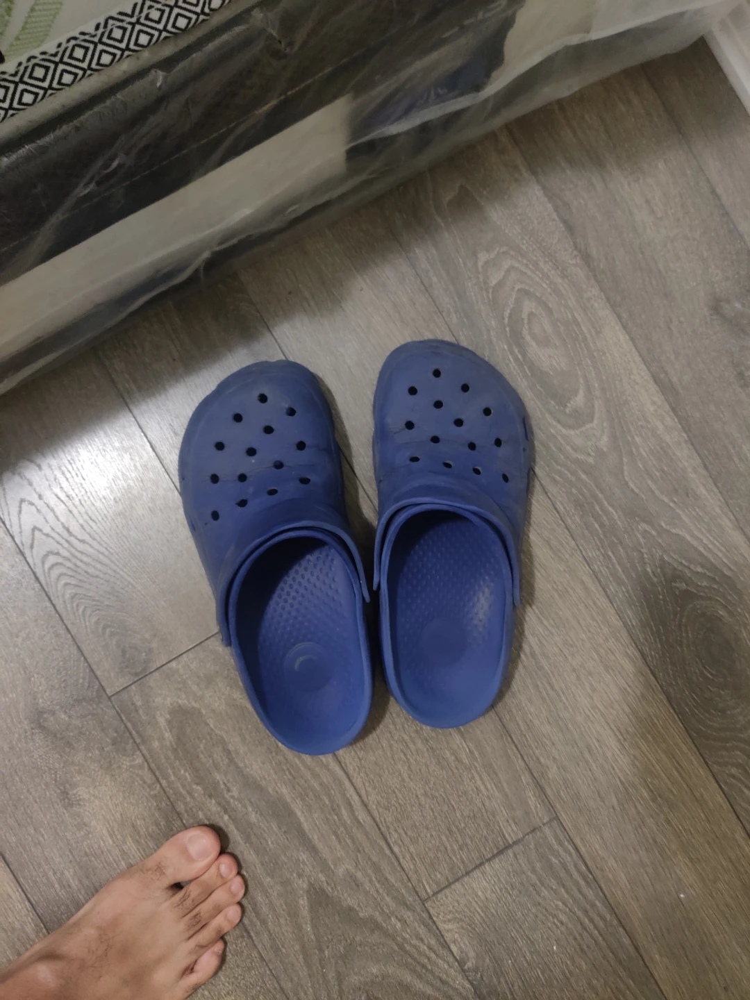 Blue Clog-Style Sandals