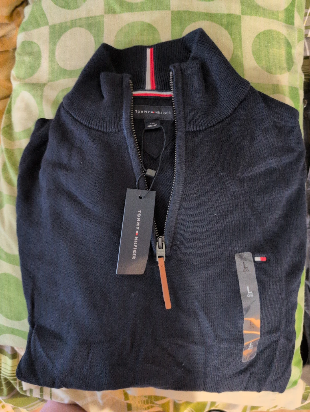 2x Tommy Hilfiger Men's Navy 1/4 Zip Sweater - Size L