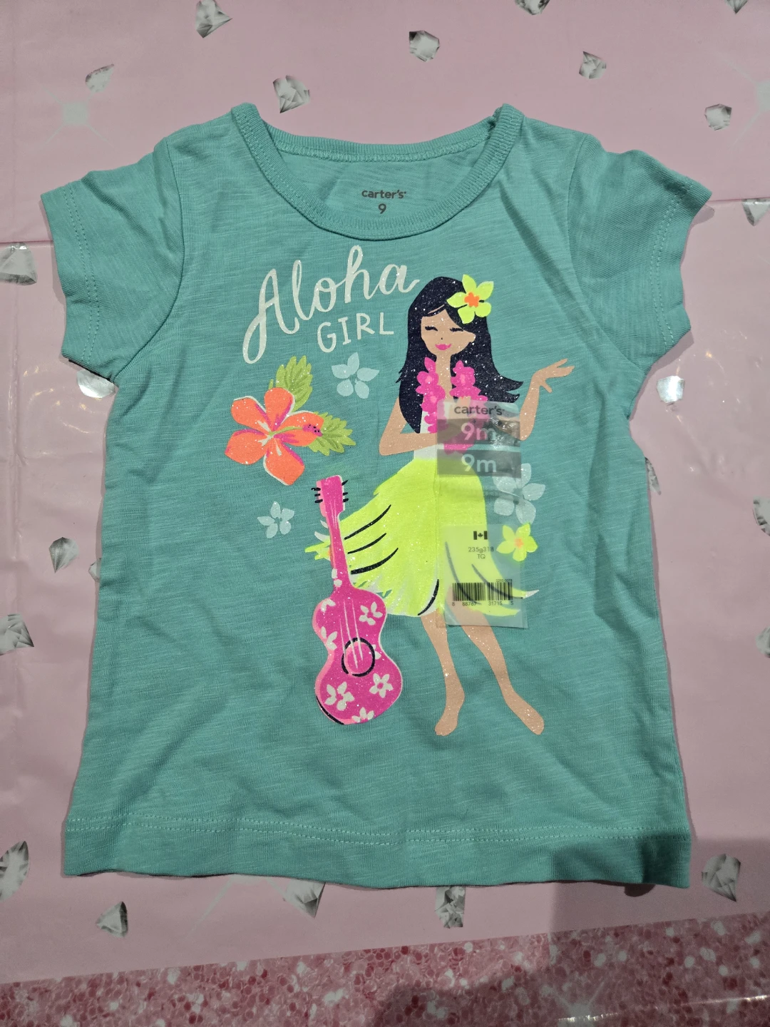 Carter's Aloha Girl T-Shirt - Size 9 Months