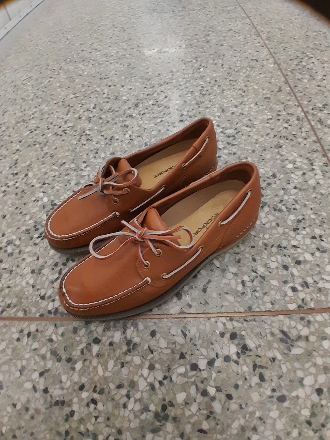 Rockport Brown Leather Boat Shoes Men's Size 10