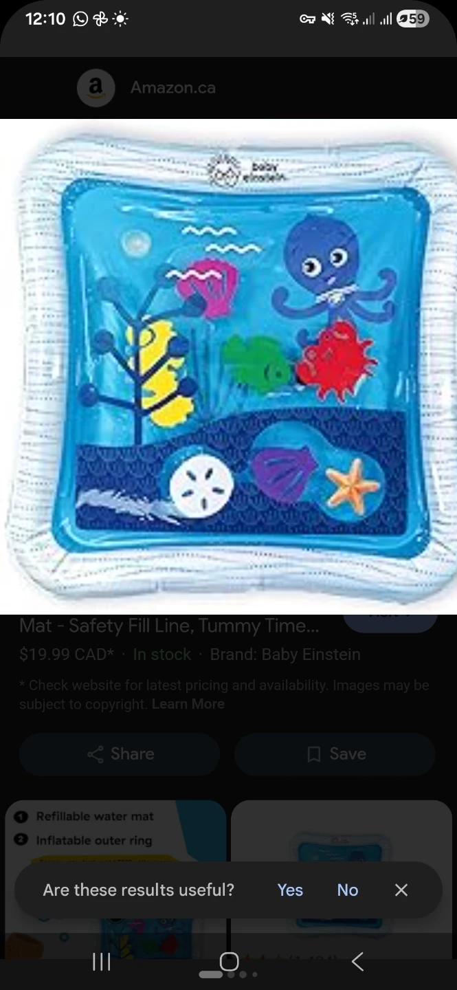 Baby Einstein Tummy Time Water Mat