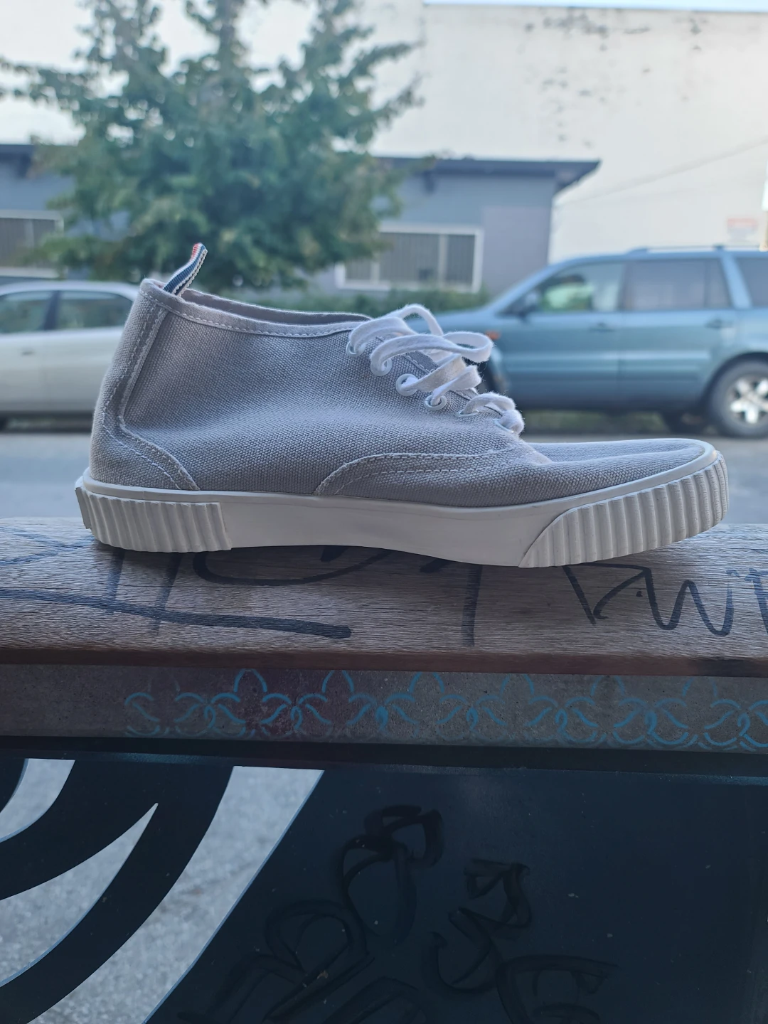 Thom Browne New York Canvas High-Top Sneakers - photo 2
