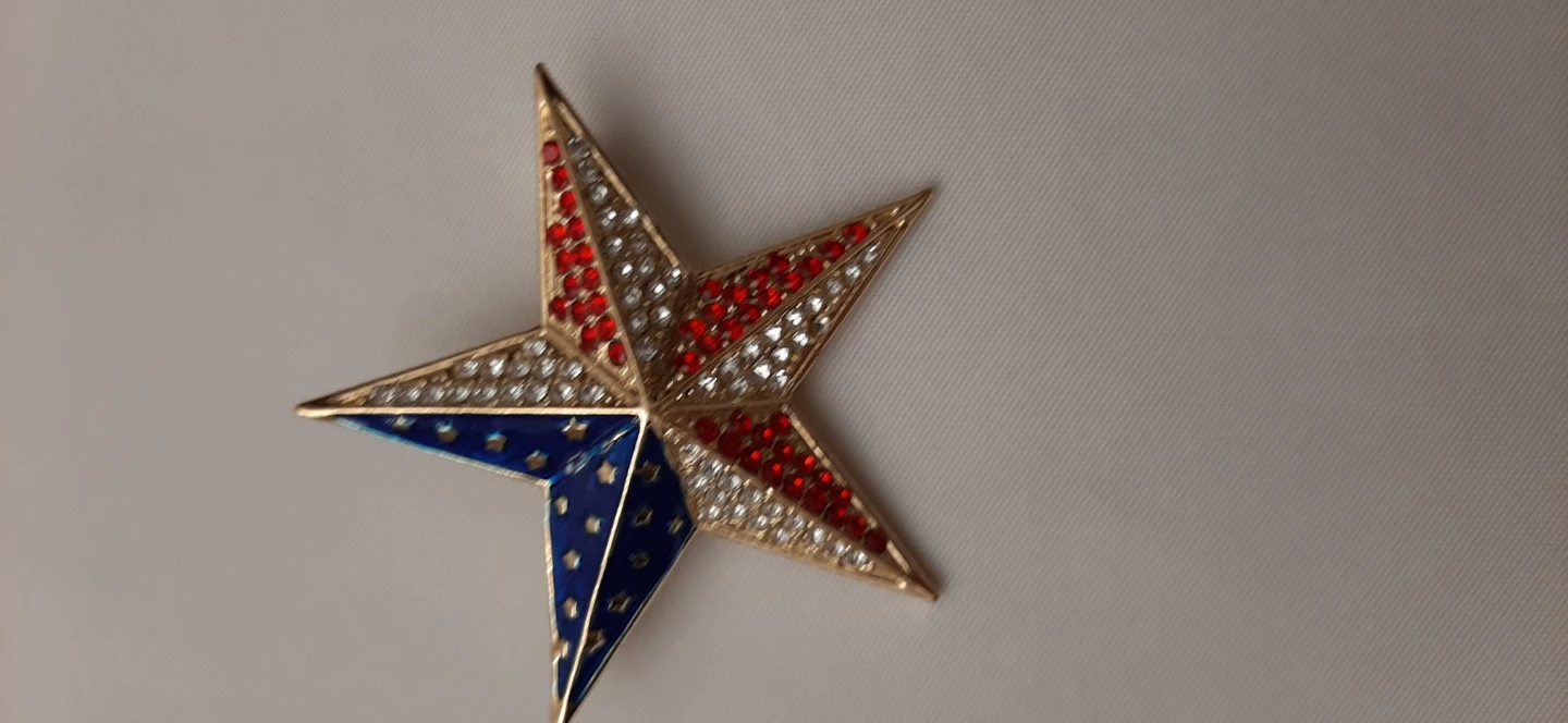 Patriotic Star Brooch