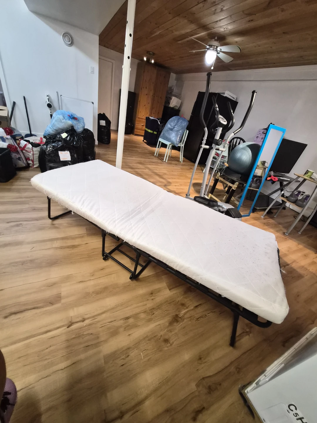 Single Bed Folding Cot with Mattress - photo 2
