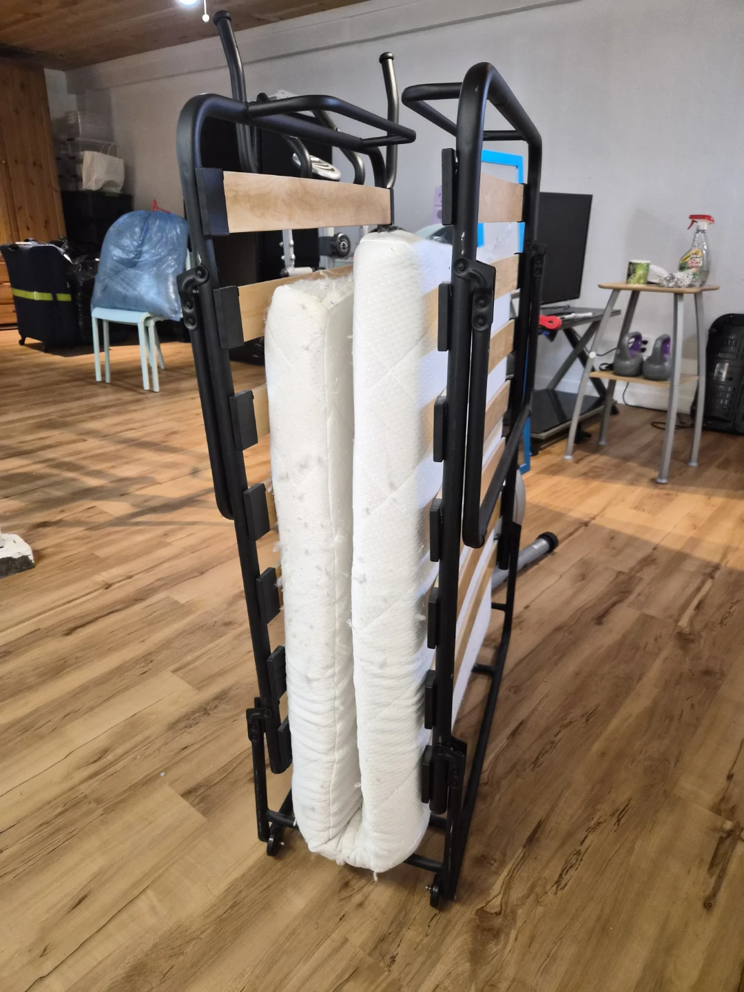 Single Bed Folding Cot with Mattress - photo 3