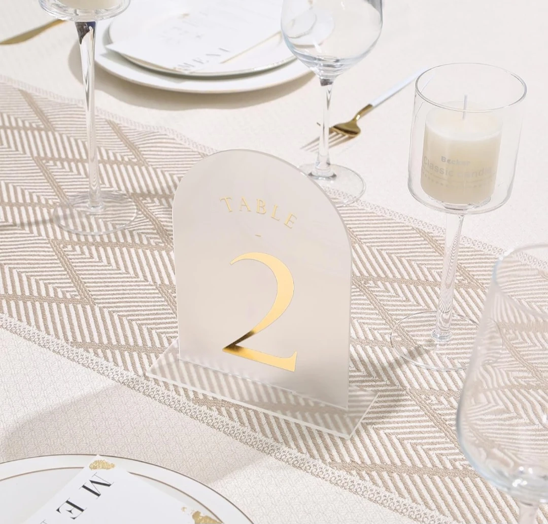 Table Number Signs (Set of 20) - Acrylic Arched ⚽ - photo 2
