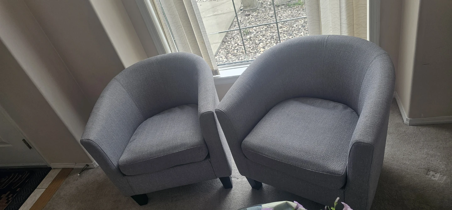 2x Enzo Accent Chair - Grey