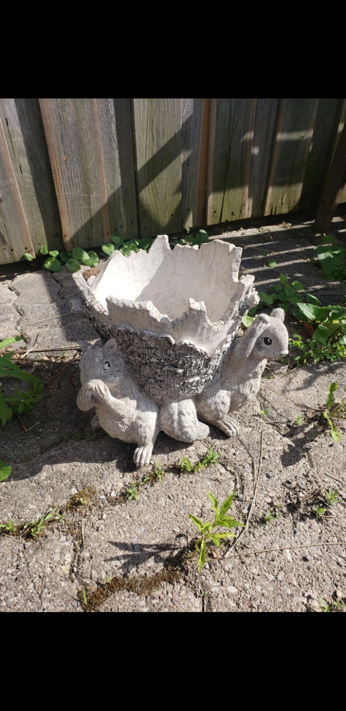 Squirrel planter pot
