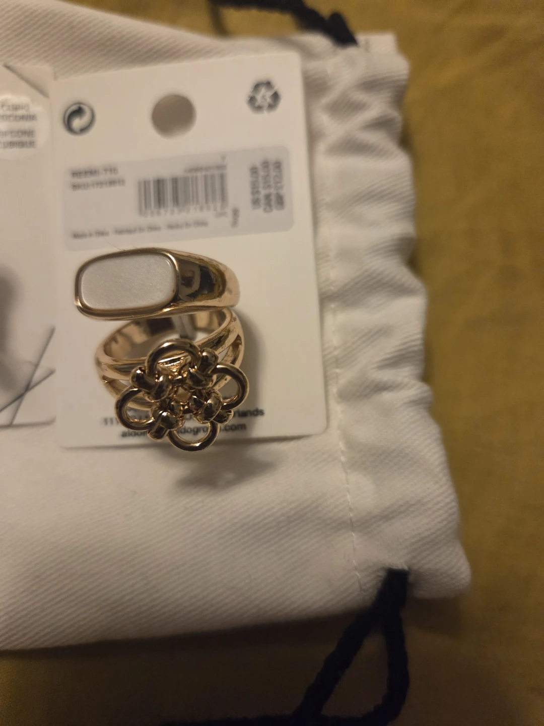 ALDO Cubic Zirconia 'K' Ring and Set of 2 Rings - photo 3