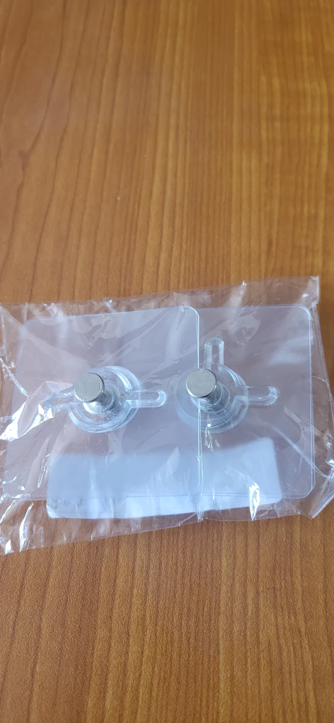 Pair of Clear Plastic Suction Cup Hooks