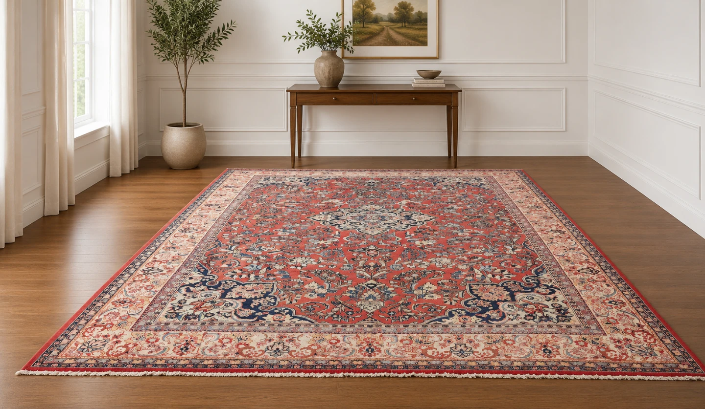 XXL Vintage Persian Hand-Knotted Wool Area Rug ((18'4 × 11'))