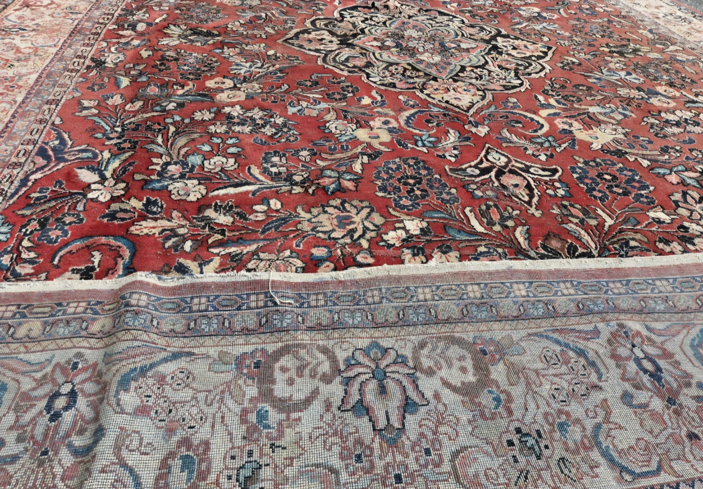 XXL Vintage Persian Hand-Knotted Wool Area Rug ((18'4 × 11')) - photo 5