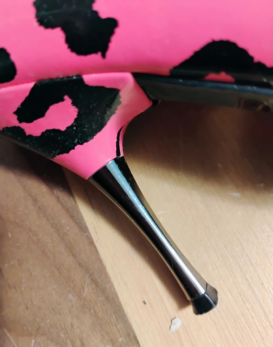 Hot Pink Leopard Print Stiletto Heels - photo 3