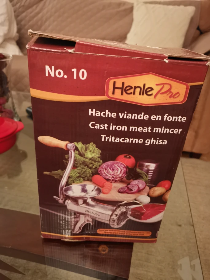 Henle Pro No. 10 Cast Iron Meat Mincer