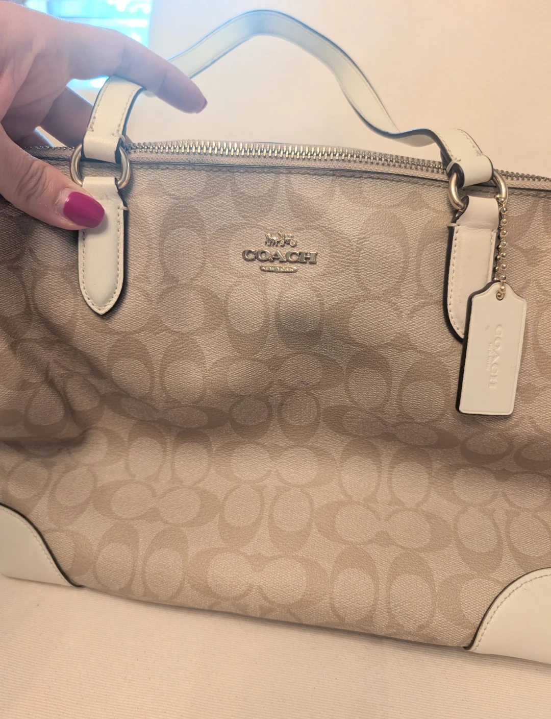 COACH ZIP TOP TOTE IN SIGNATURE CANVAS STYLE - photo 2