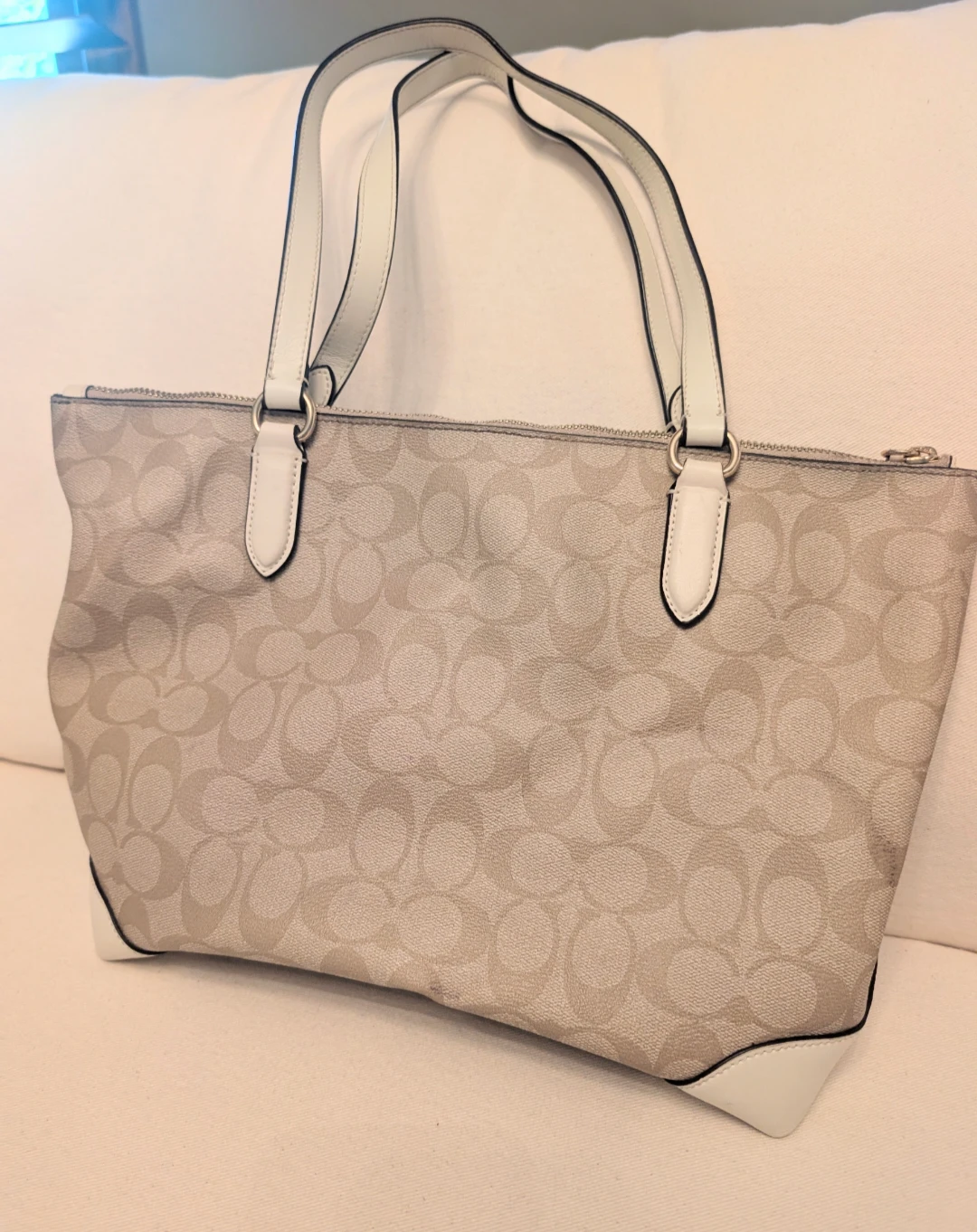 COACH ZIP TOP TOTE IN SIGNATURE CANVAS STYLE - photo 4
