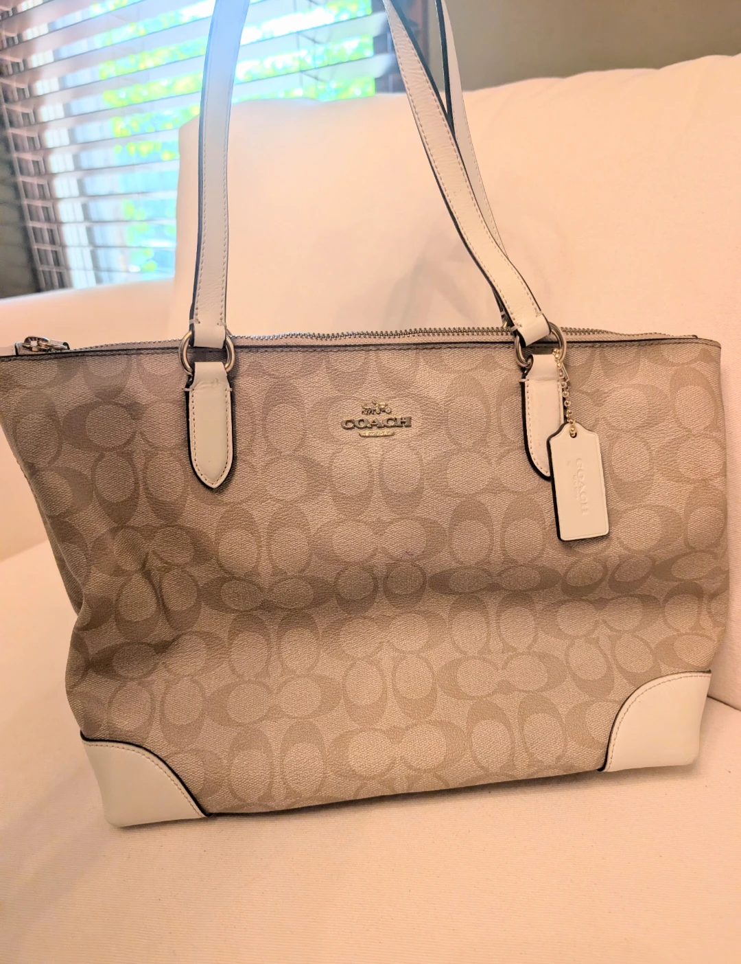 COACH ZIP TOP TOTE IN SIGNATURE CANVAS STYLE - photo 5