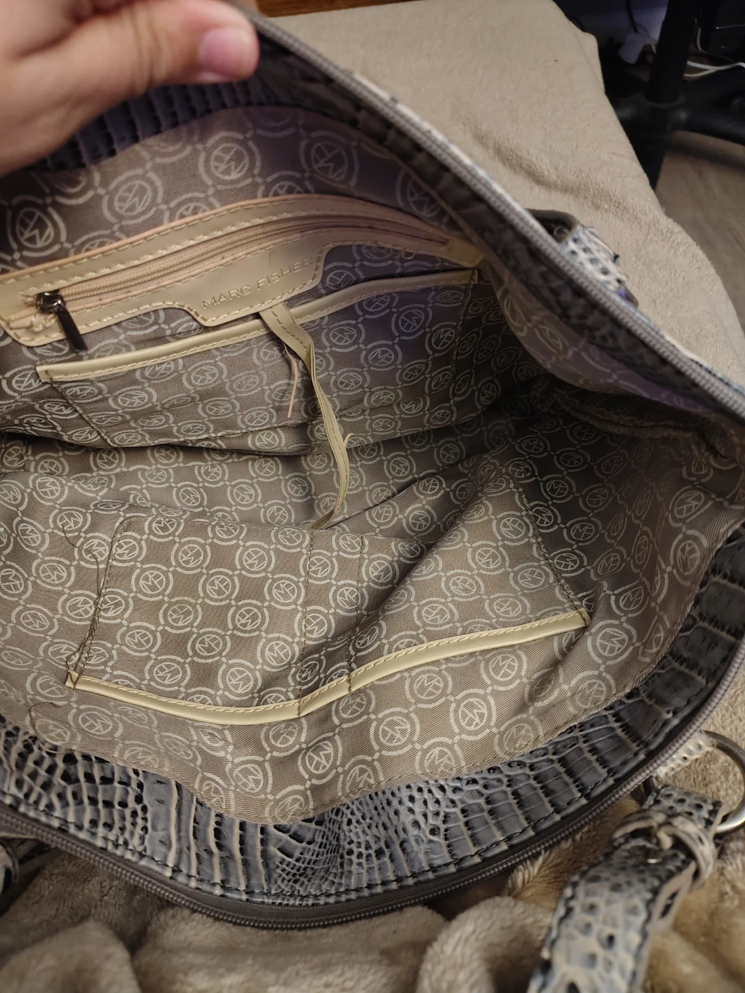 Marc Fisher Croc-Embossed Tote Bag - photo 2