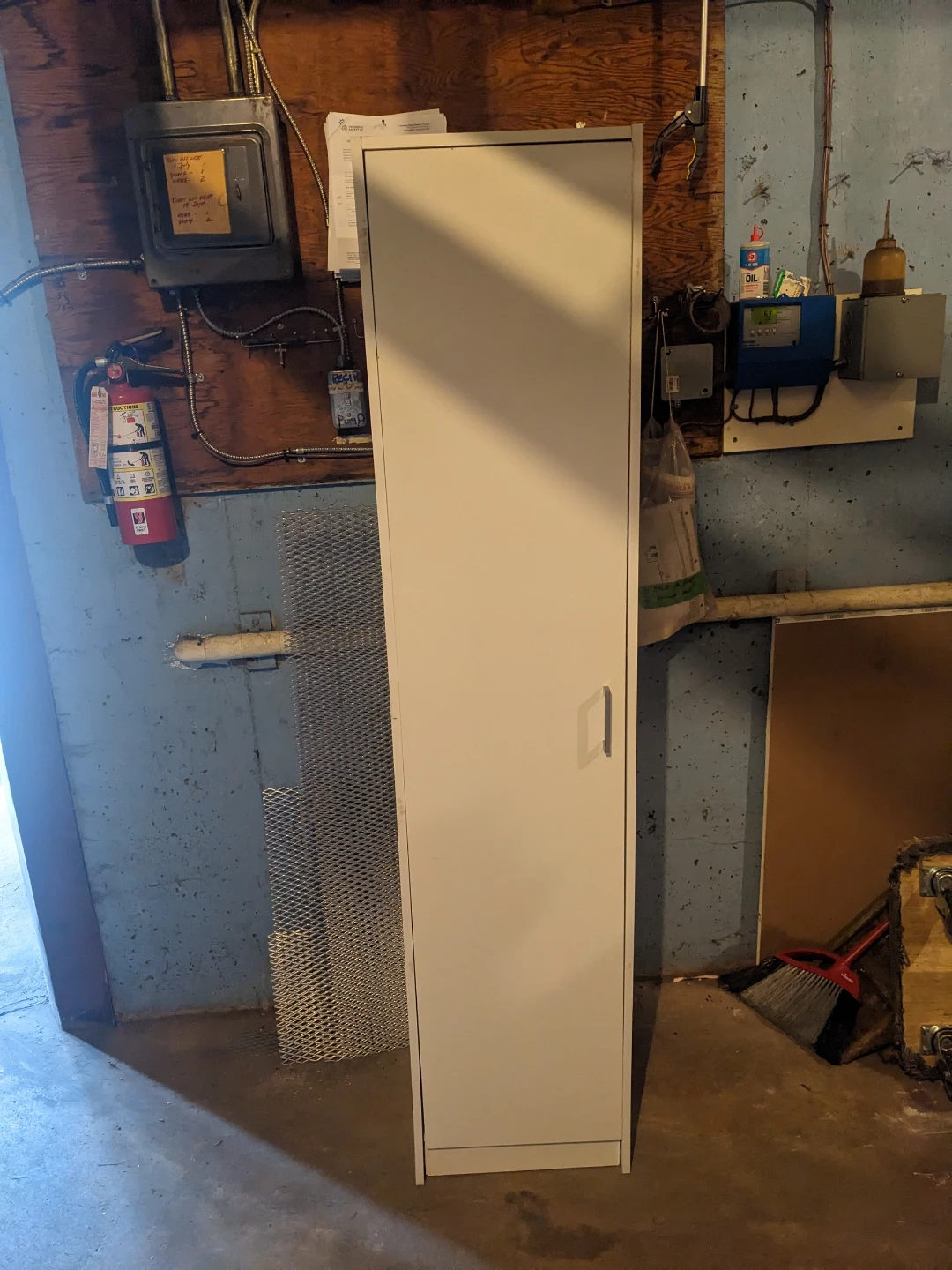 White Tall Storage Cabinet with Shelves delivery available