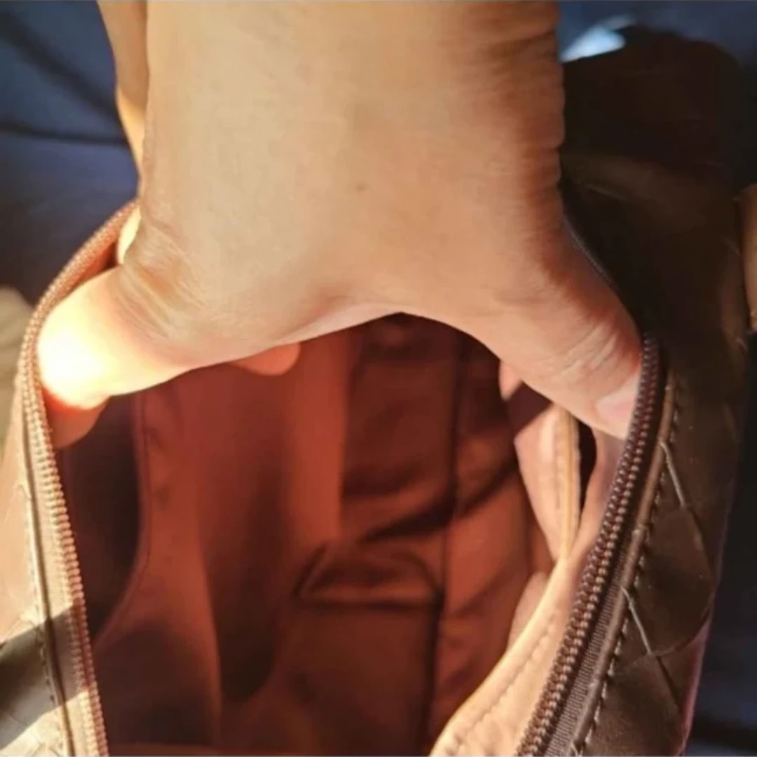 Faux Woven Leather Satchel - photo 3