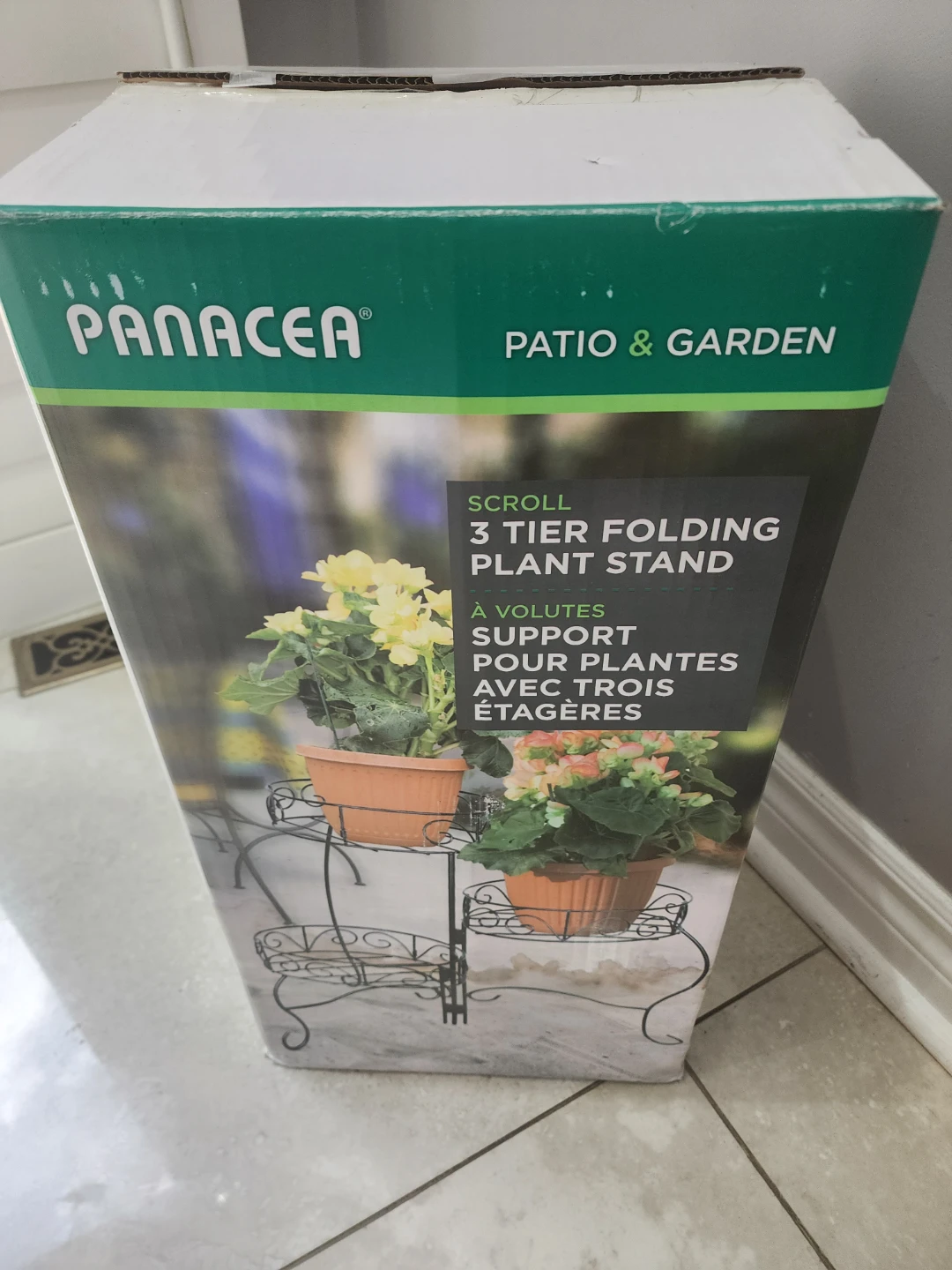 Panacea Scroll 3 Tier Folding Plant Stand