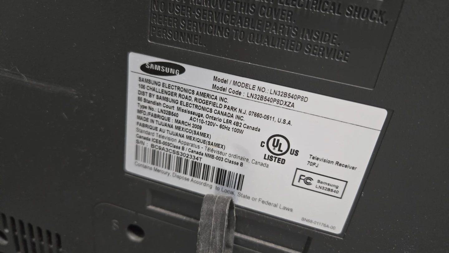 Samsung 32" LN32B540P8D HDTV - photo 5