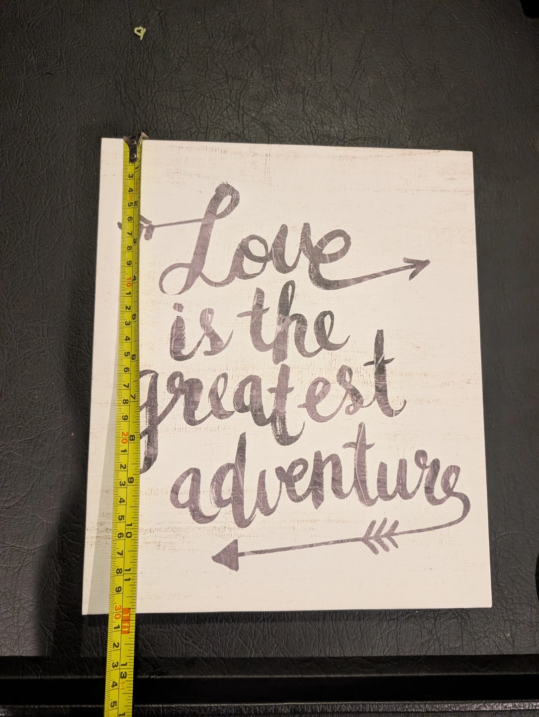 Wooden Sign - "Love is the greatest adventure" - photo 2