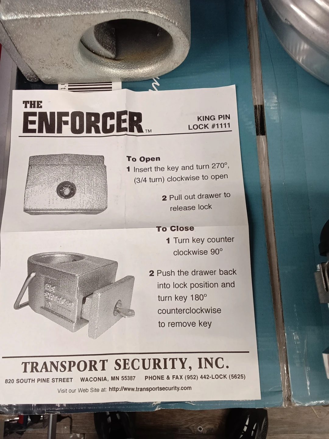 The Enforcer King Pin Lock #1111 - photo 2