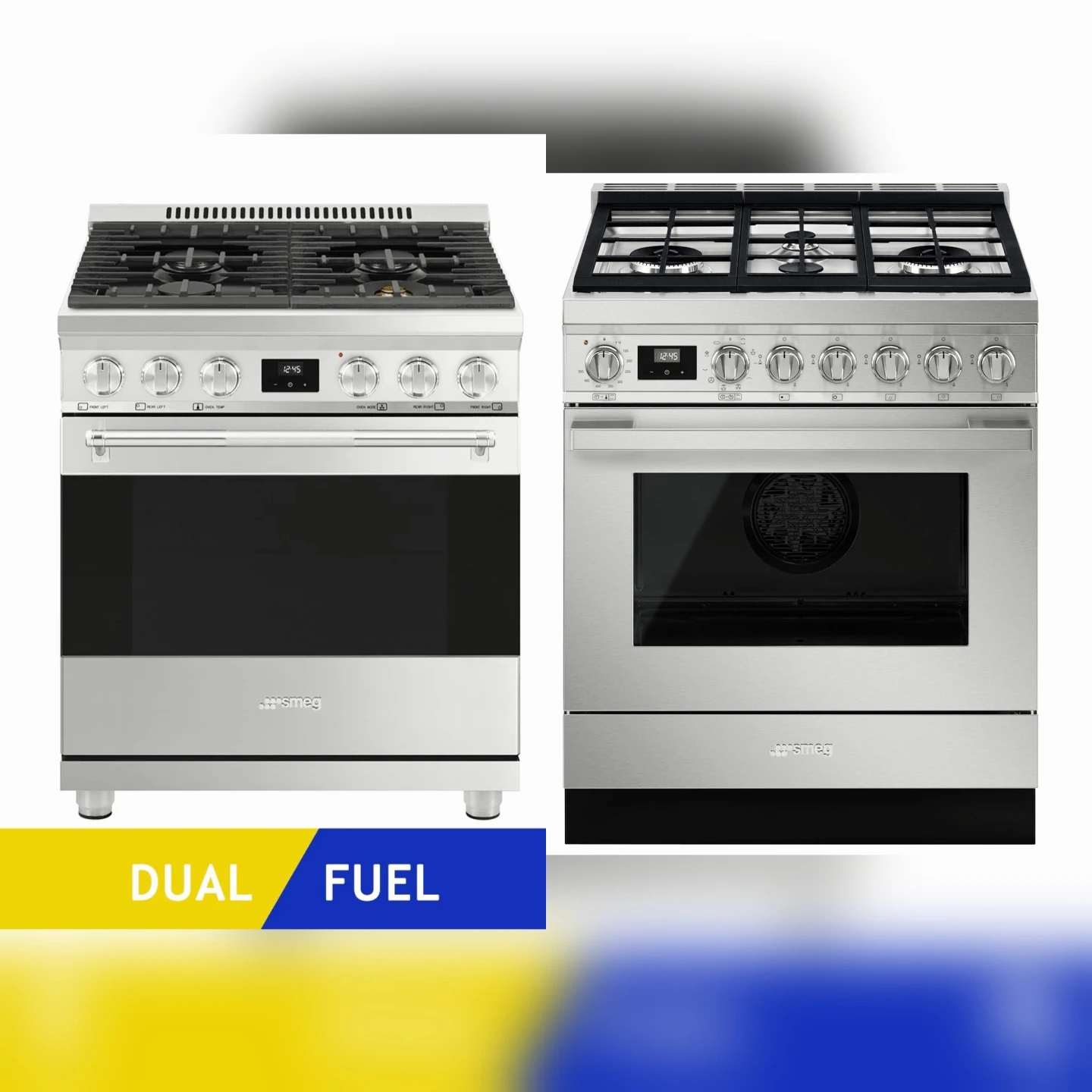 NEW Smeg Dual Fuel Range 30" Portofino/Professional Stove