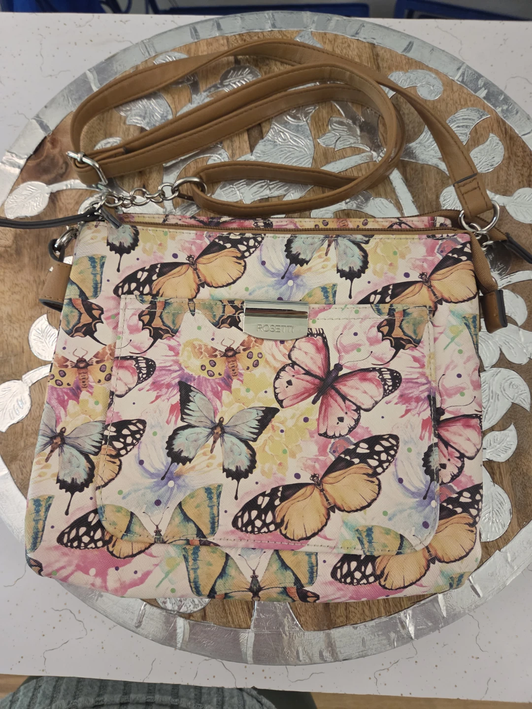 Rosetti Butterfly Print Crossbody Bag