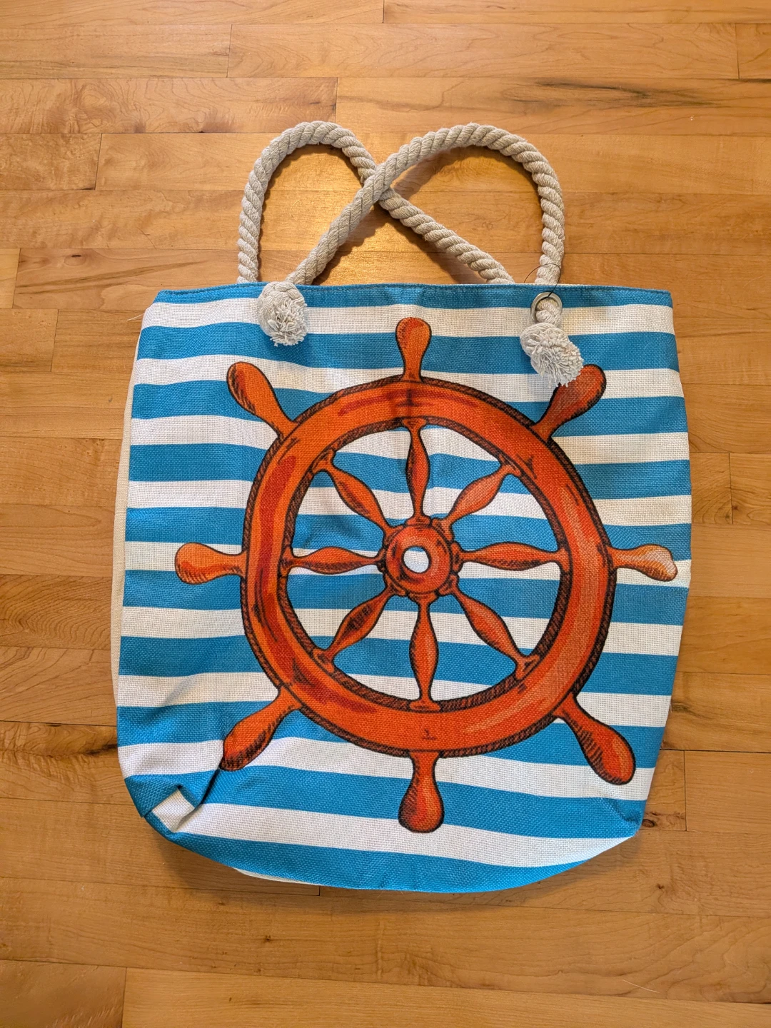 Ecosse Nautical Ship Wheel Tote Bag