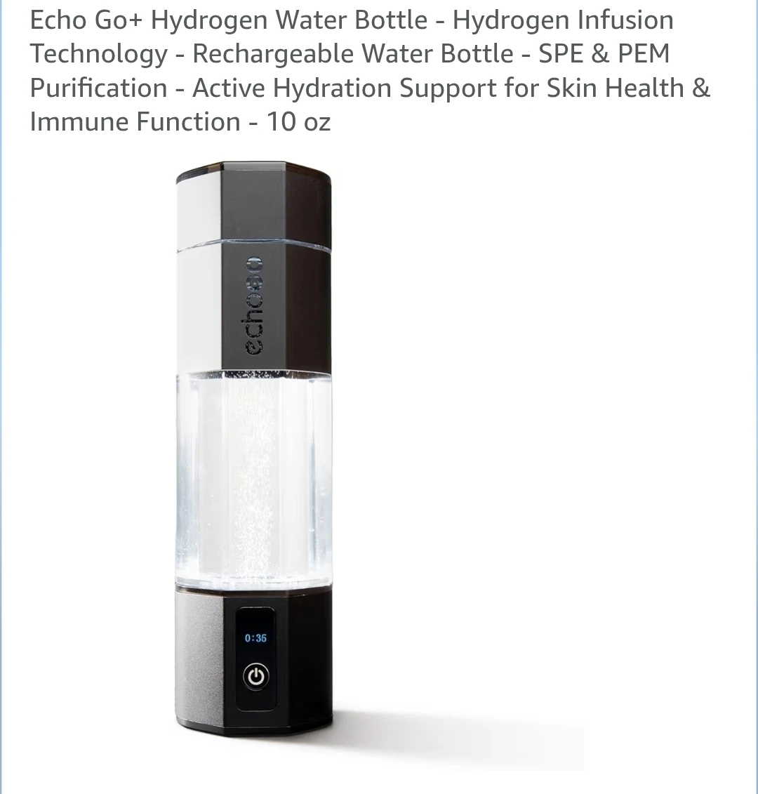 New Echo Go+ Hydrogen Water Bottle-Hydrogen Infusion Technology