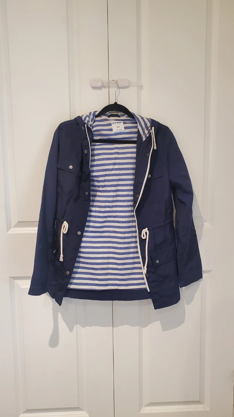 Old Navy Navy Blue Hooded Anorak Jacket