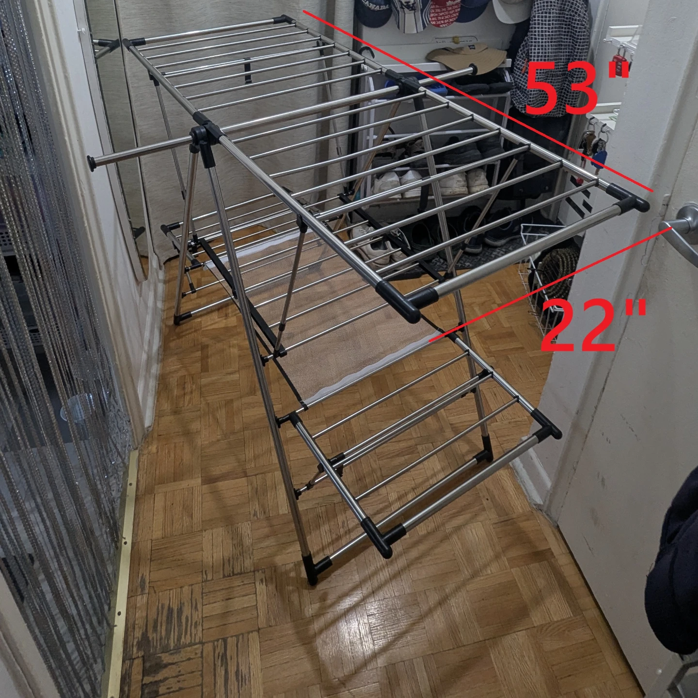NEW BIG 2-Tier Folding Clothes Drying Rack Laundry Multi-level