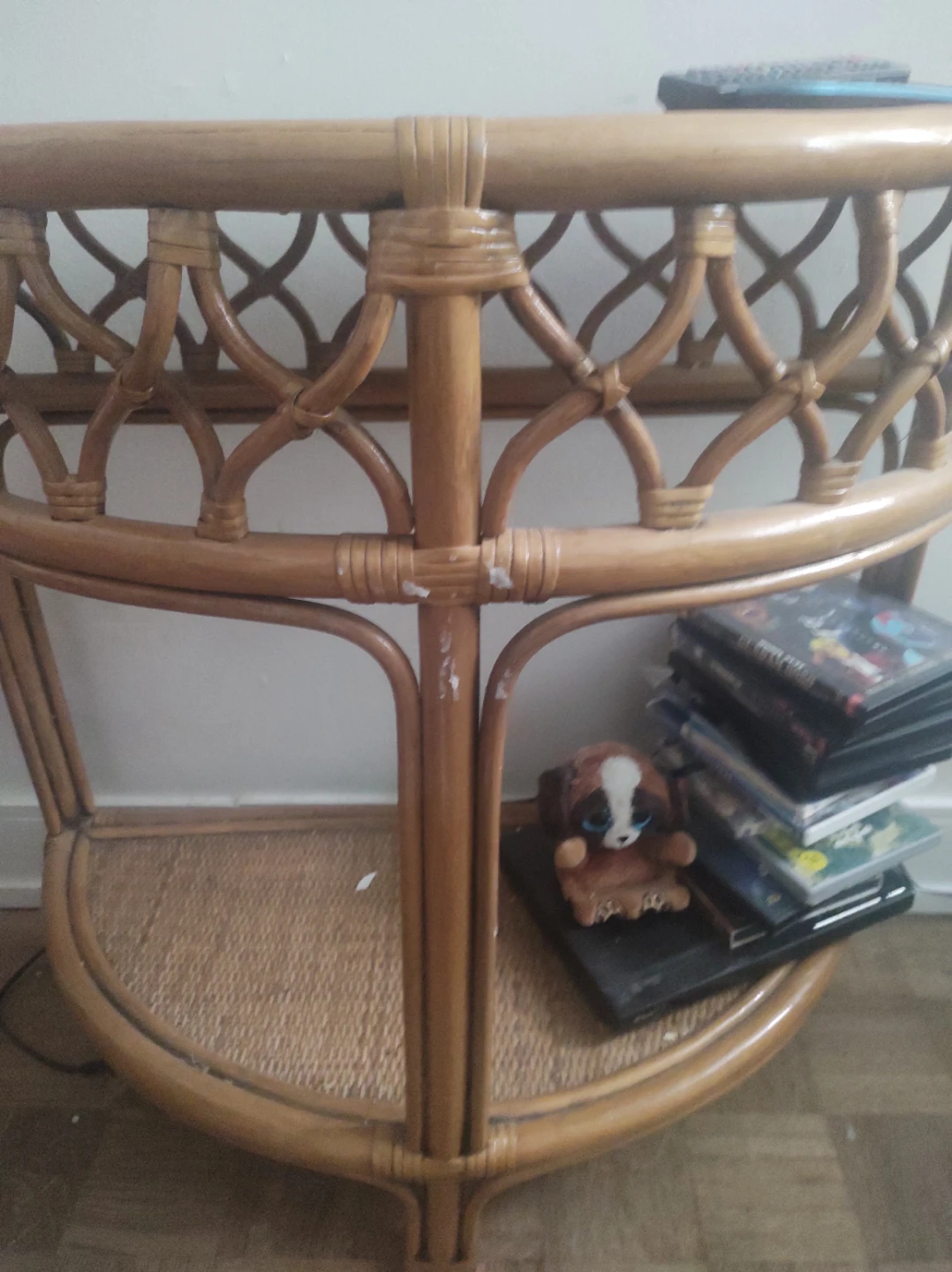 Rattan Hallway Table with Shelf