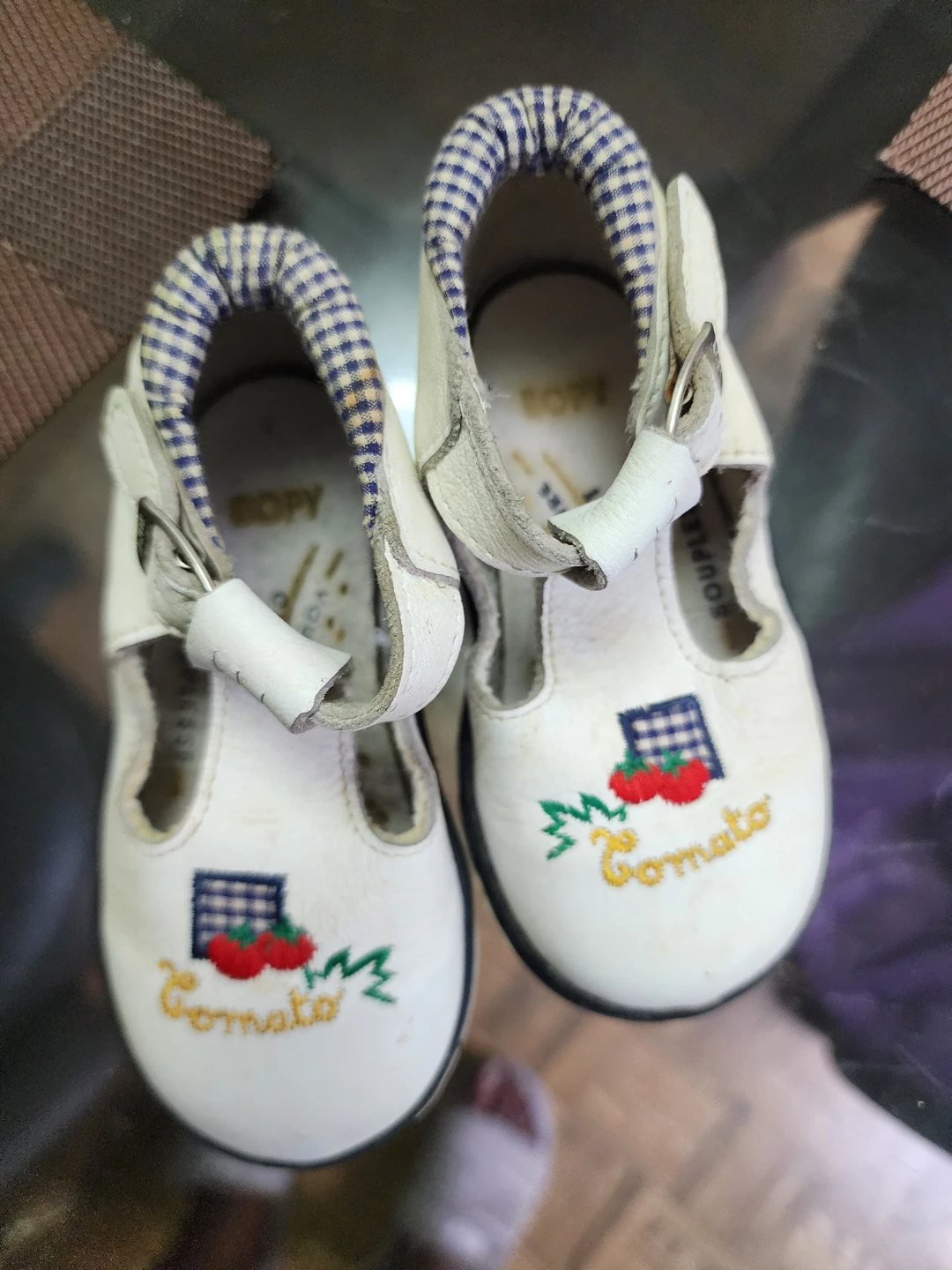 SOPY White Embroidered Cherry Baby Shoes