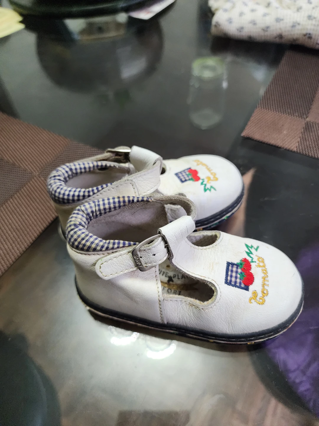 SOPY White Embroidered Cherry Baby Shoes - photo 2