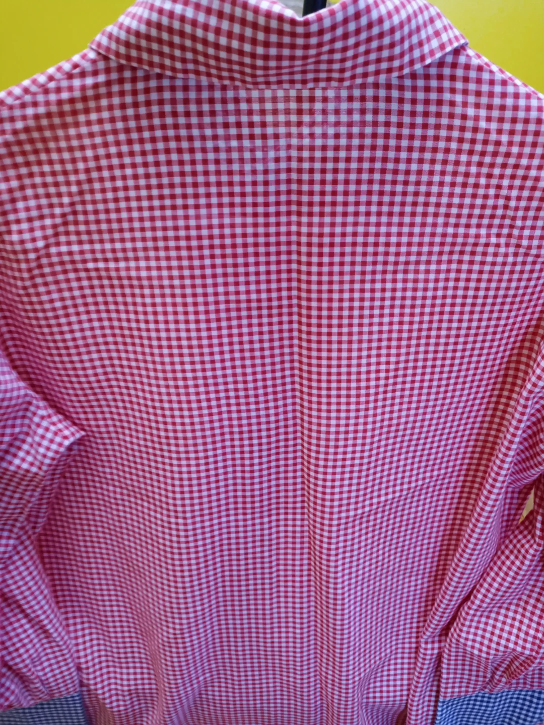 Red and White Gingham Button-Up Shirt - photo 4