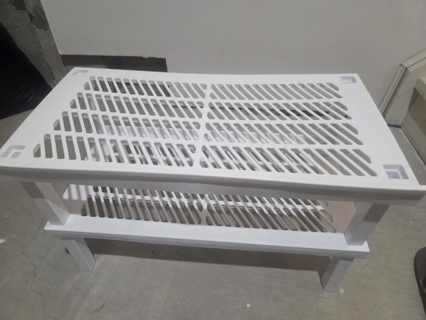 Set of 2 Stackable Plastic Utility Storage Rack