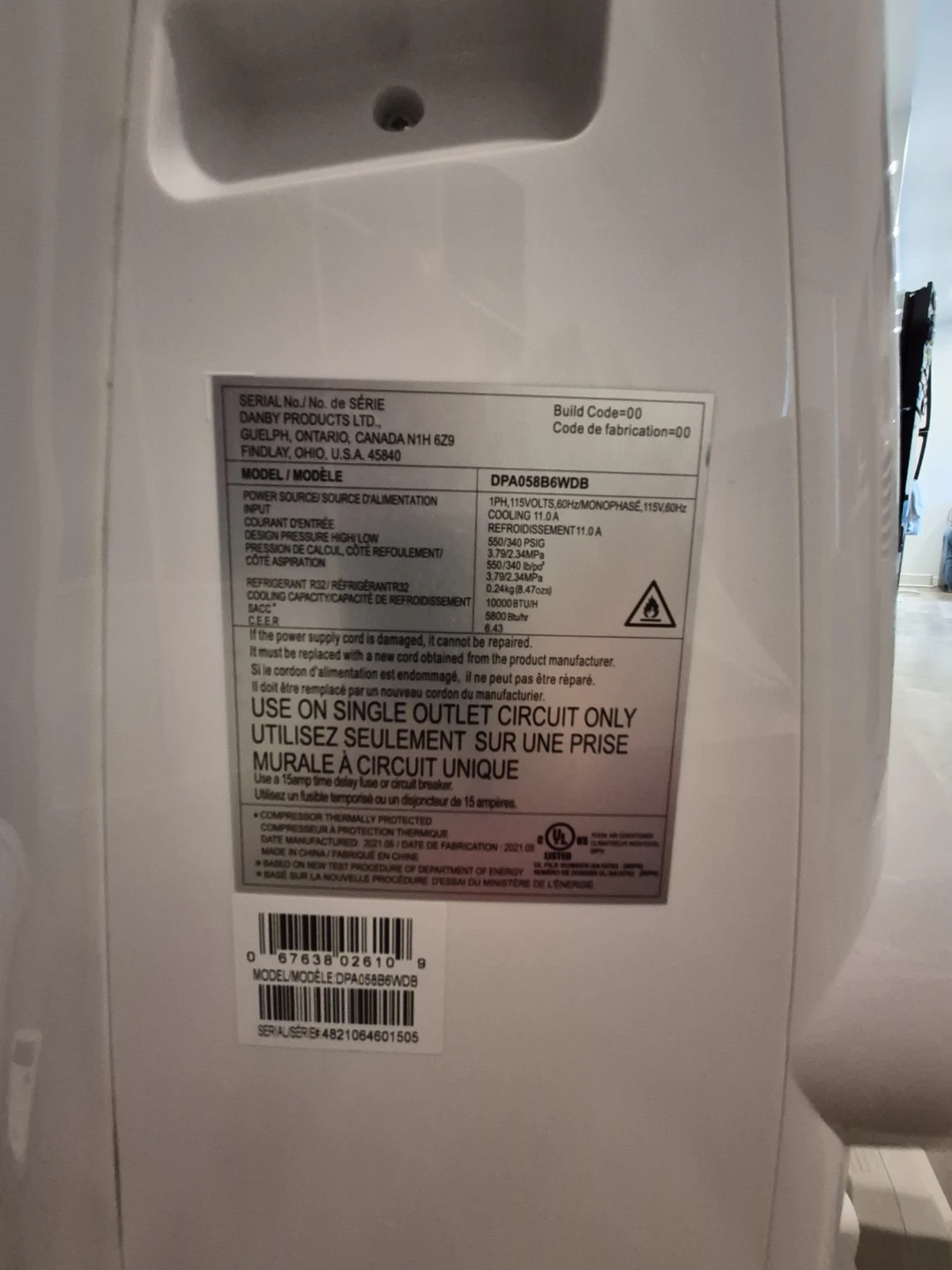 Danby Portable Air Conditioner - photo 3