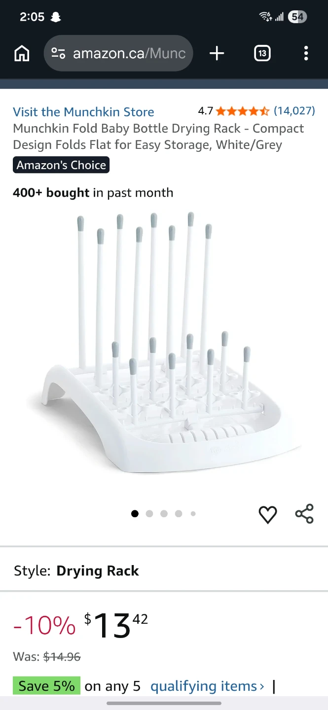 Munchkin Fold Baby Bottle Drying Rack - photo 3