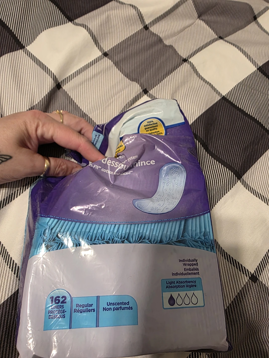 Open package of pantiliners - photo 2