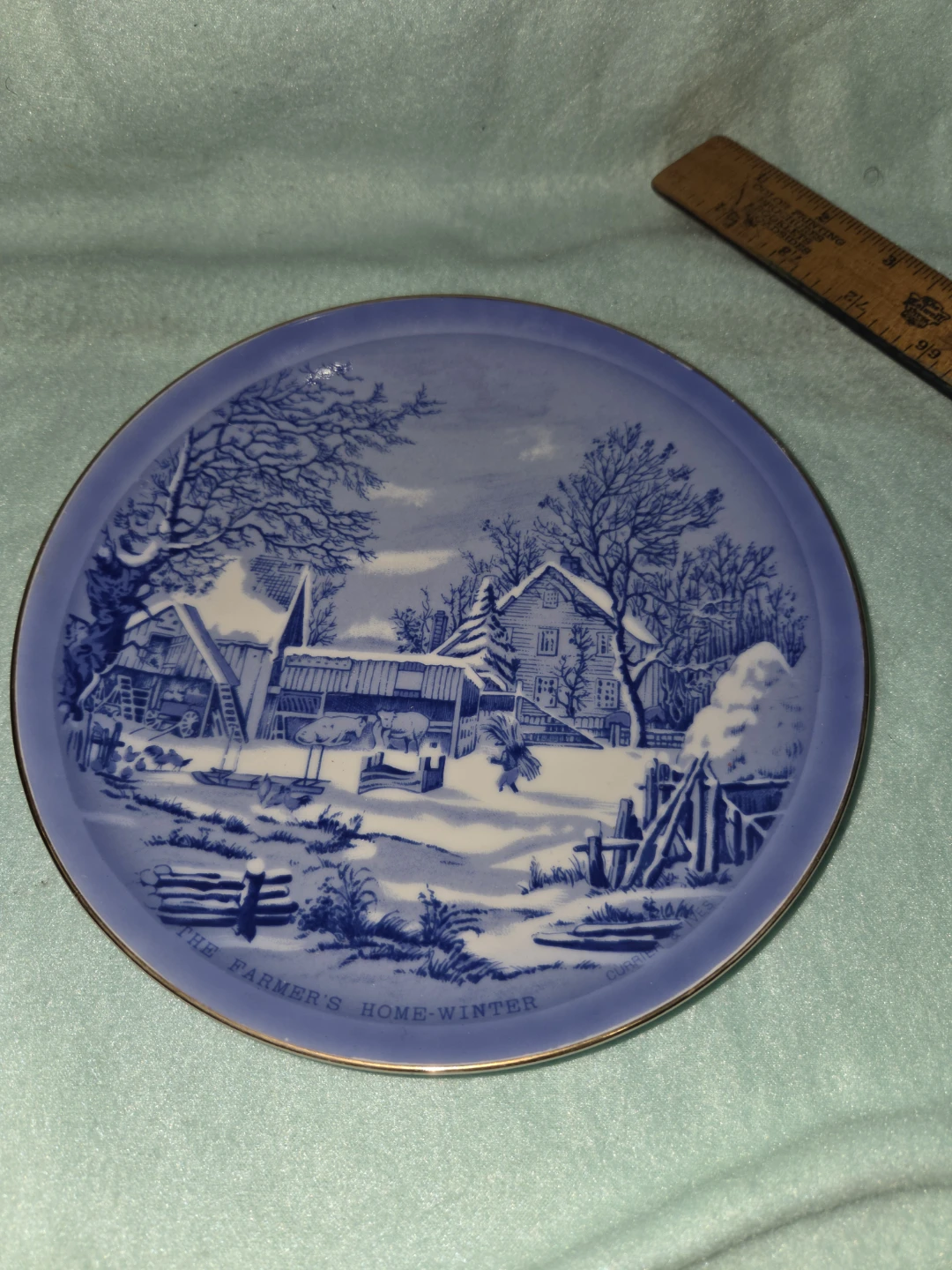 The Farmer's Home - Winter Decorative Plate